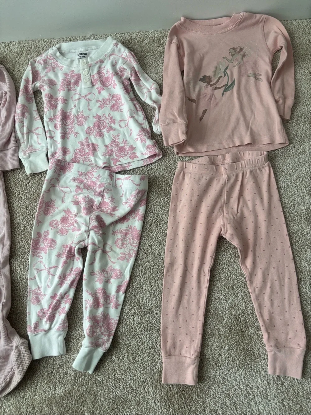 Fall/Winter Toddler Girl Pajama & Sleep Sack Bundle - 17 Items - 18-24 Months
